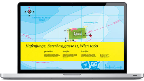 Hafenjunge Homepage mit dem neuen Motto: gestalten – saufen – kaufen